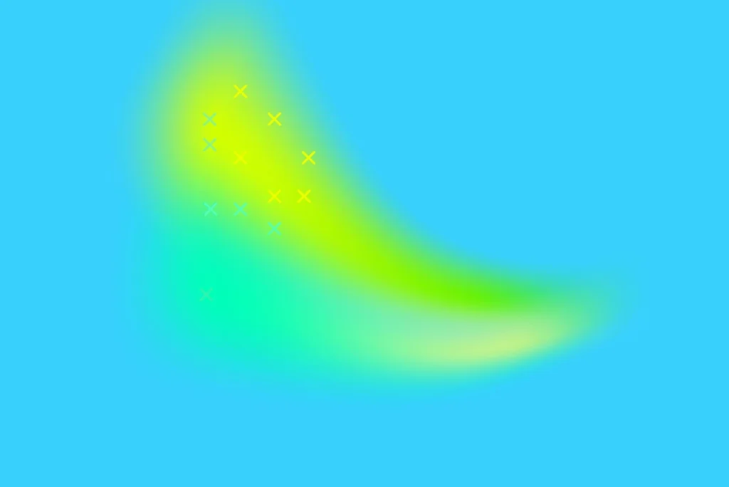 Abstraktes, weich verlaufendes Teaserbild in verschiedenen Farbtönen als visuelle Einleitung zu B2B Social Media