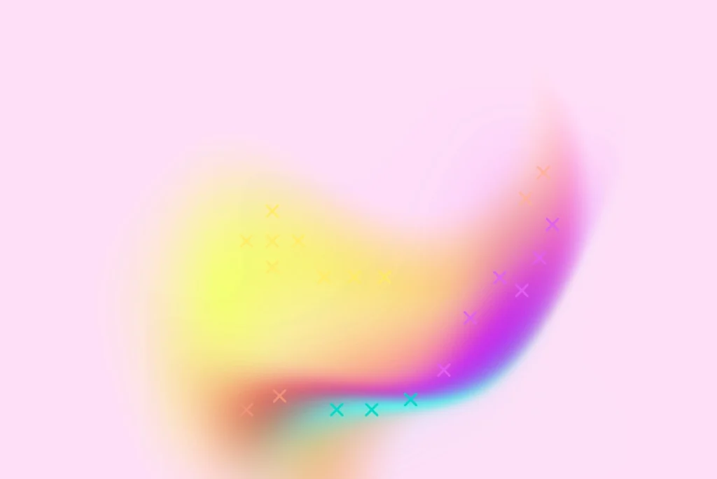 Abstraktes, weich verlaufendes Teaserbild in verschiedenen Farbtönen als visuelle Einleitung zu Corporate Design