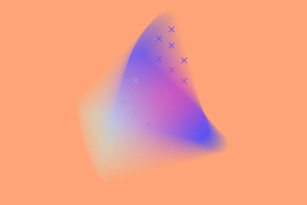 Abstraktes, weich verlaufendes Teaserbild in verschiedenen Farbtönen als visuelle Einleitung zu Print Werbemaßnahmen