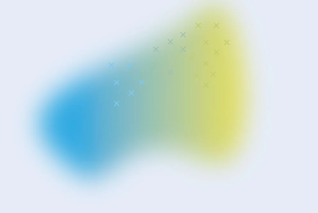 Abstraktes, weich verlaufendes Teaserbild in verschiedenen Farbtönen als visuelle Einleitung zu Social Design Growth