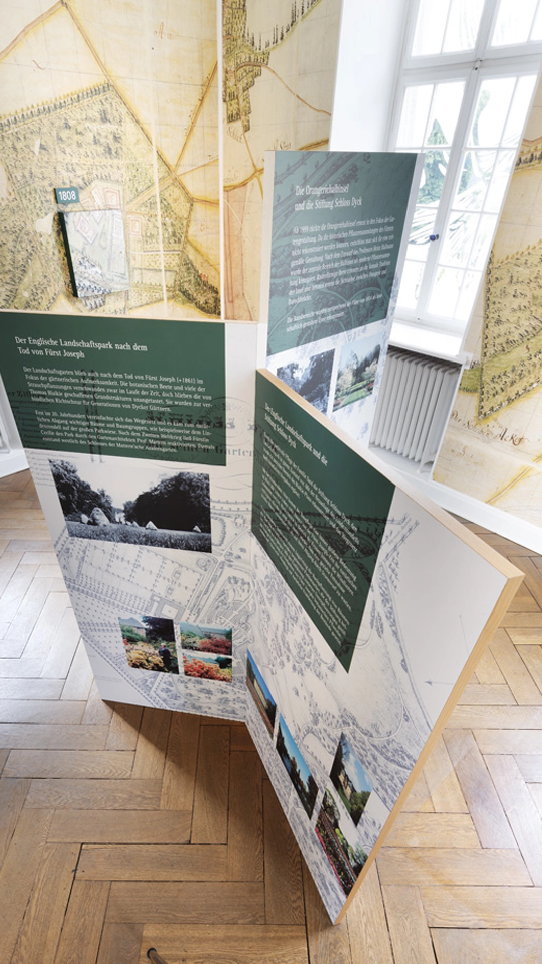 Ausschnitt einer Station zum Thema "Englischer Landschaftspark des Fürst Joseph" der Dauerausstellung für die Stiftung Schloss Dyck, Jüchen